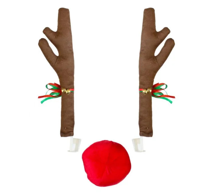 Dekoracja na samochód – Rogi Renifera i Nos - Wedding Party Supplies