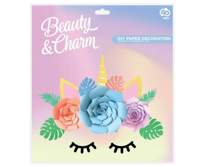 Dekoracja papierowa Jednorożec