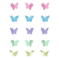 Dekoracja wisząca MOTYLE pastelowe, 200 cm