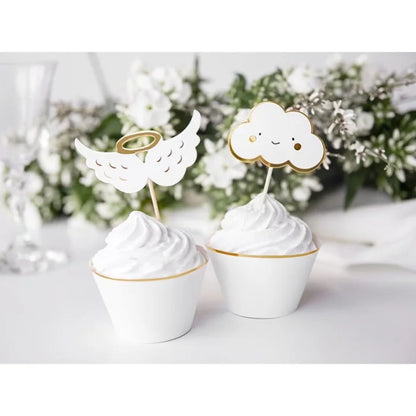 Dekoracje do muffinek - Chmurki i Skrzydła, 12,5 cm, 6 szt.