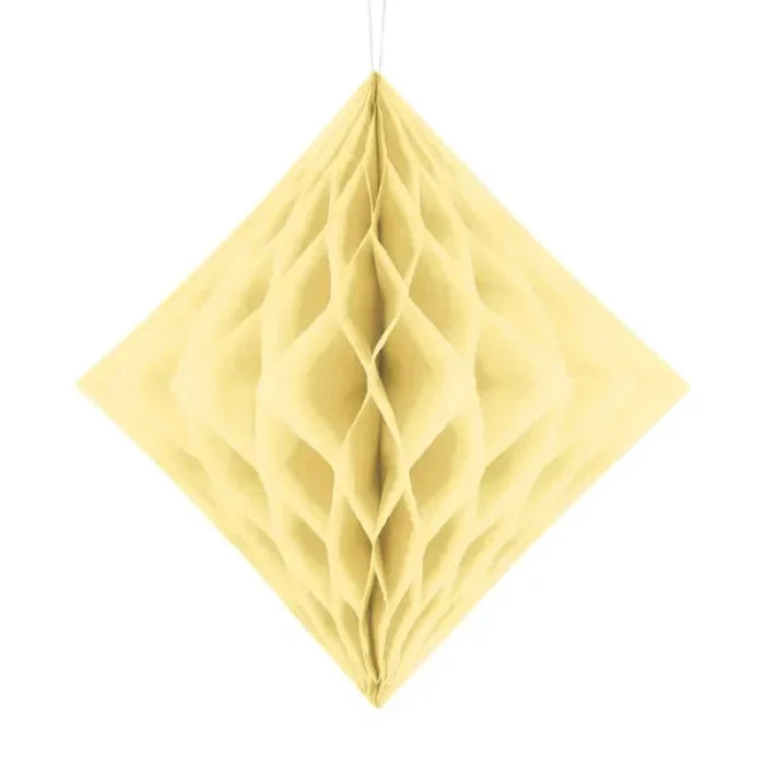 Diament bibułowy, kremowy, 20cm