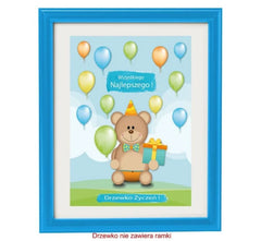 Drzewko życzeń na roczek – niebieskie 24 x 30 cm