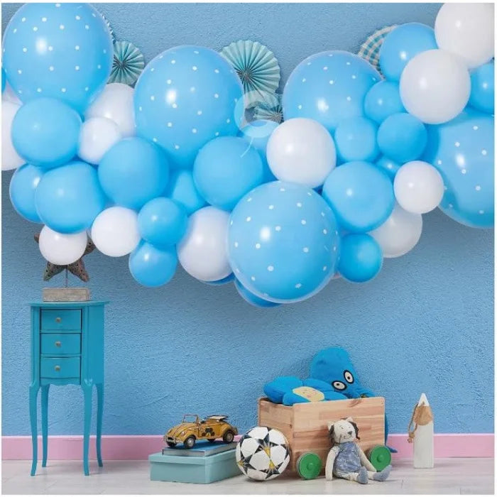 Girlanda balonowa DIY Baby Blue, 65 szt.