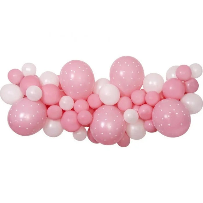 Girlanda balonowa DIY Baby Pink, 65 szt.