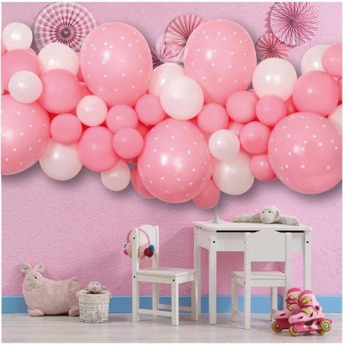 Girlanda balonowa DIY Baby Pink, 65 szt.