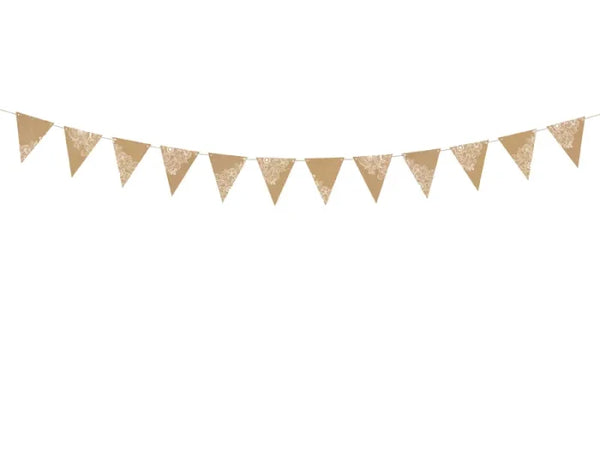 Girlanda Flagietki kraft – dekoracja 2,1 m - Party Decorations