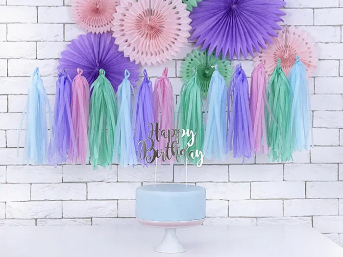 Girlanda frędzle – pastelowy mix ok. 200 cm - Party Decorations
