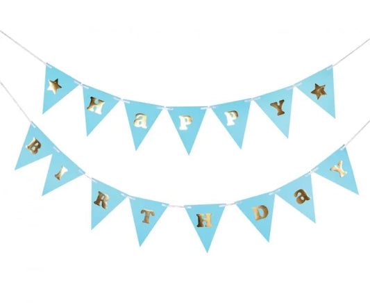 Girlanda na Baby Shower Chłopca – Niebieska