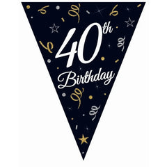 Girlanda papierowa 40 URODZINY - 270 cm