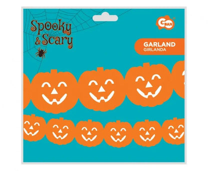 Girlanda papierowa dynie pomarańczowa – 3 m - Party Decorations