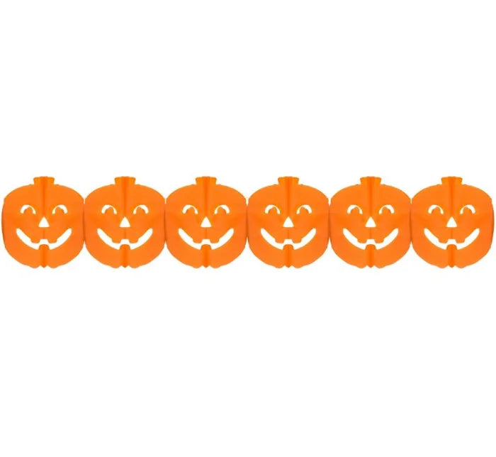 Girlanda papierowa dynie pomarańczowa – 3 m - Party Decorations