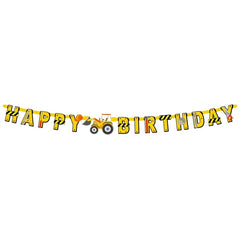 Girlanda papierowa Happy Birthday Plac Budowy, dł. 220 cm