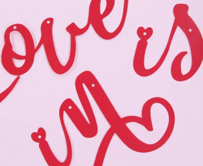 Girlanda papierowa „Love is in the Air” – czerwona | 200 cm - Party Decorations