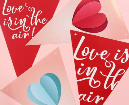 Girlanda Papierowa Love is in the Air - Flagi 270 cm - Party Decorations