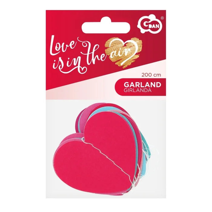 Girlanda Papierowa Love is in the Air - Serduszka, 200 cm