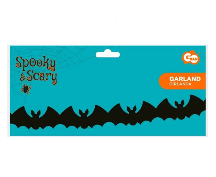 Girlanda papierowa nietoperze czarna – 3 m - Party Decorations