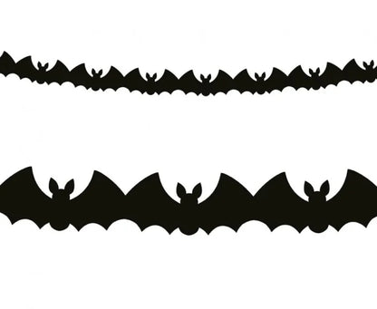 Girlanda papierowa nietoperze czarna – 3 m - Party Decorations