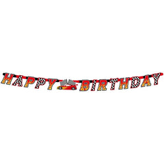 Girlanda papierowa Wyścigi Happy Birthday, dł. 220 cm
