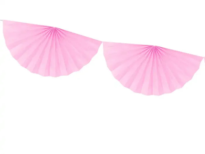 Girlanda Wachlarze – różowa | 300 cm - Party Decorations