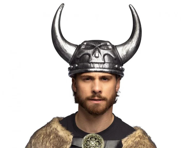 Hełm Wikinga „Czaszka” – srebrny uniwersalny Boland Costume Headwear