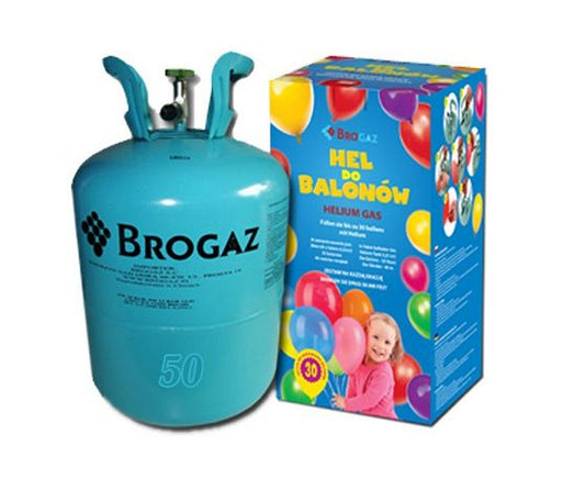 Butla z helem Brogaz (jednorazowa) na 50 balonów rozm. 9 cali