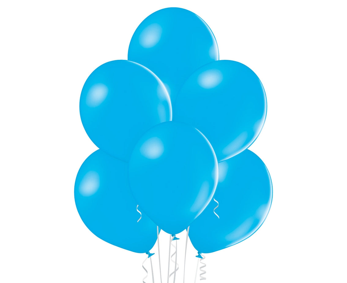 Balony pastelowe Niebieskie Cyan, B105, 30 cm