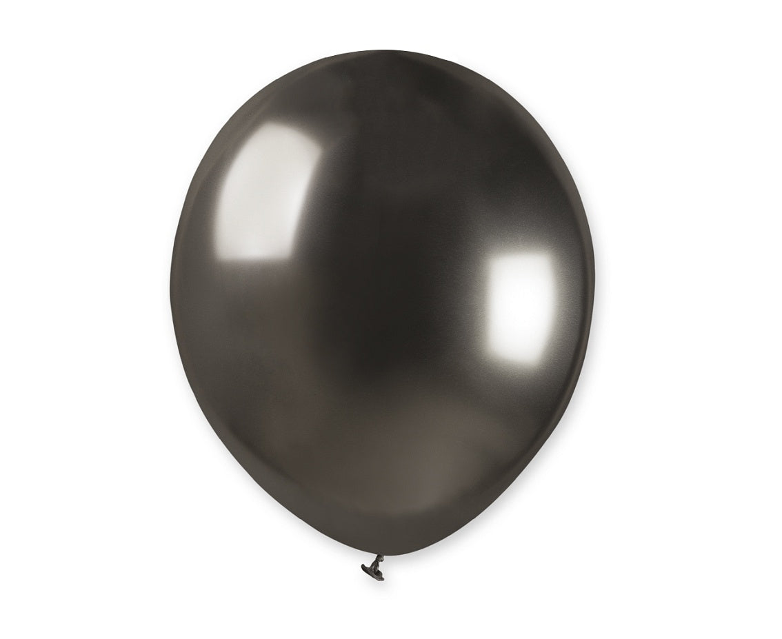 Balony chromowane Grafitowe, AB50, 13 cm, 100 szt.