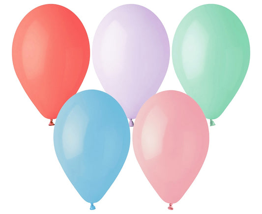 Balony makaroniki Różnokolorowe MIX, G90, 25 cm, 100 szt.