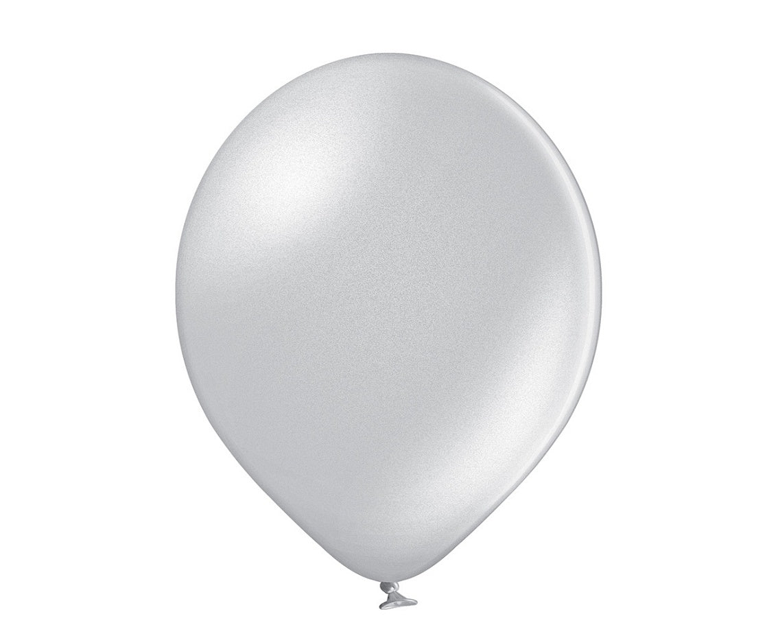 Balony metaliczne Srebrne, B105, 30 cm