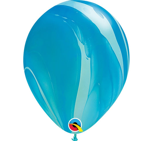 Balony QL 11 cali, pastelowe agat niebieskie