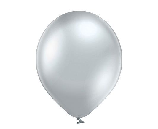 Balony chromowane Srebrne, D5, 12 cm, 100 szt.