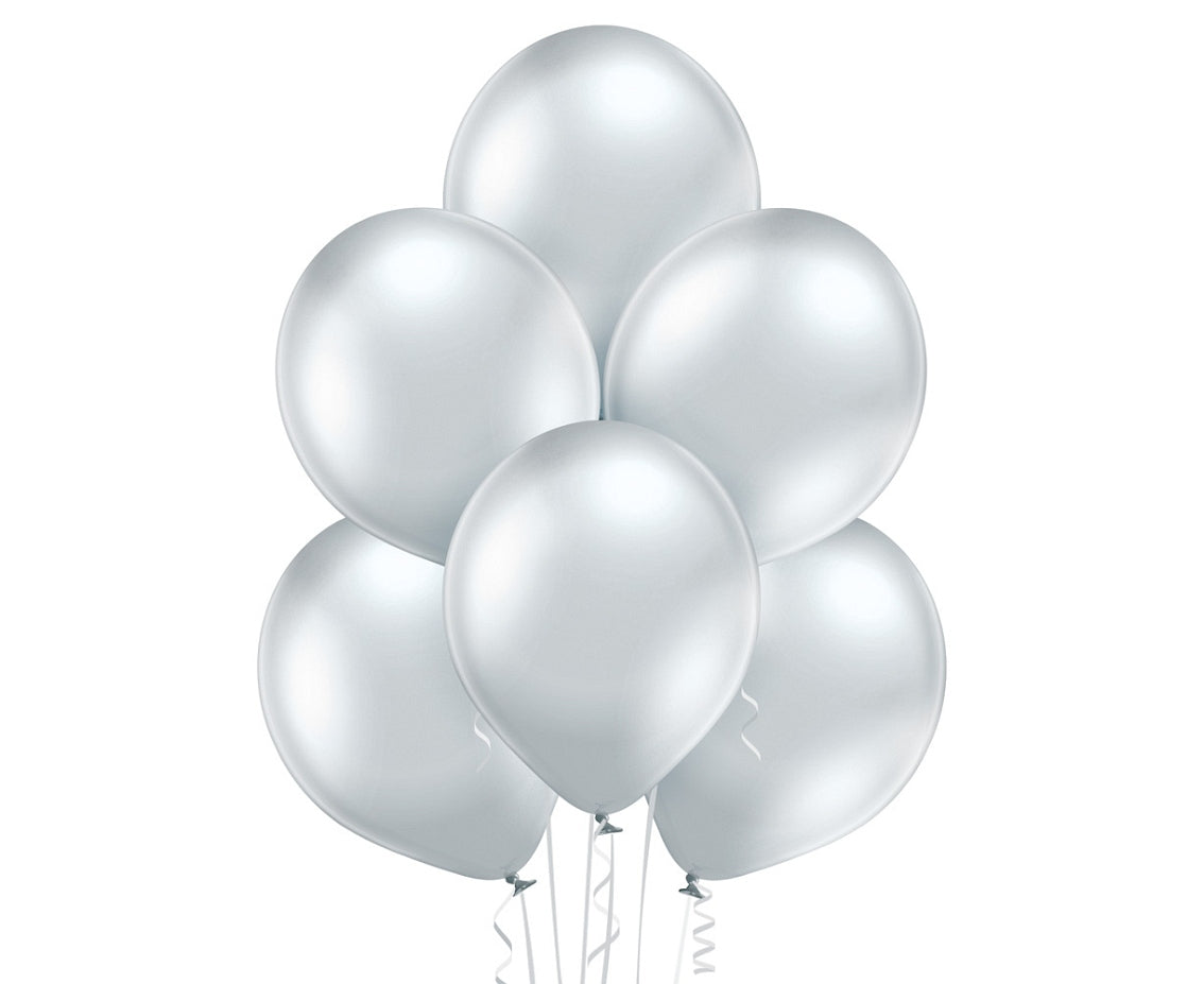 Balony chromowane Srebrne, B105, 30 cm