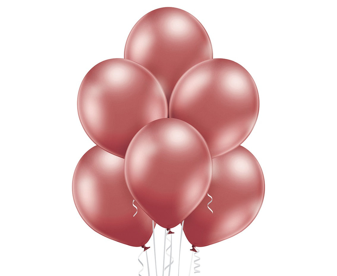Balony chromowane Różowo-Złote, B105, 30 cm