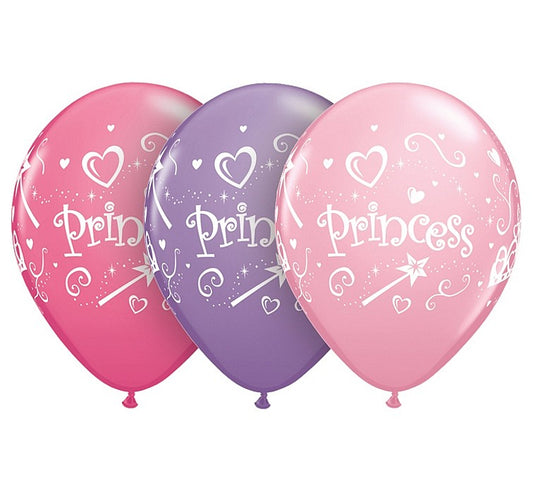 Balony QL 11 cali z nadr. PRINCESS, mix: j. różowy, różowy, lawendowy
