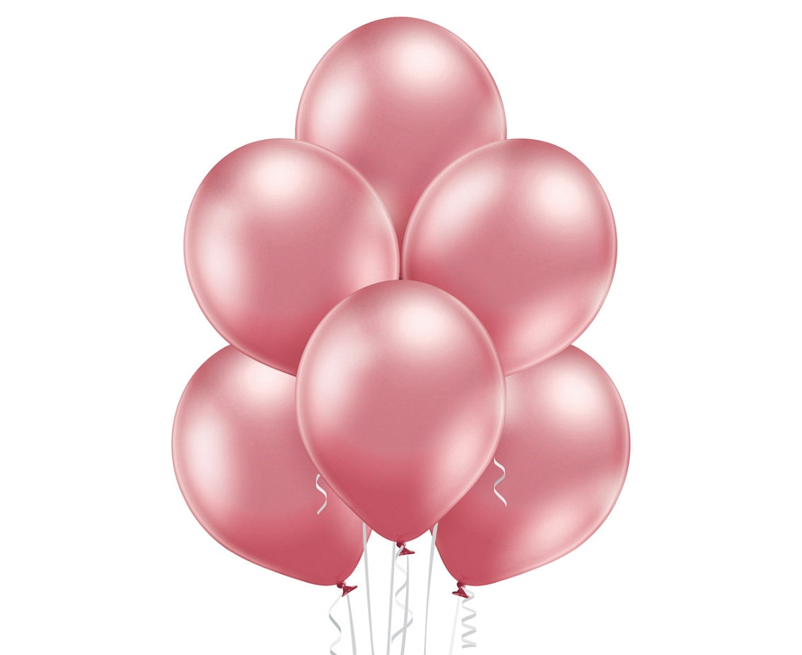 Balony chromowane Różowe, B105, 30 cm