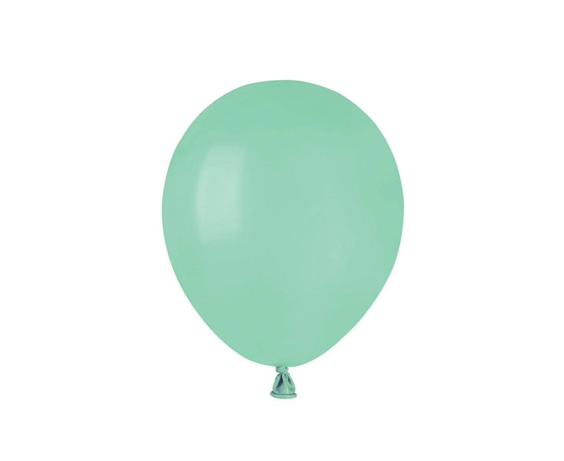 Balony makaroniki Zielone Miętowe, A50, 13 cm, 100 szt.
