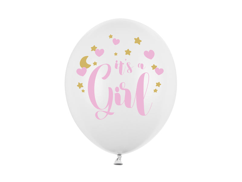 Balony 30cm, It's a Girl, P. Pure White