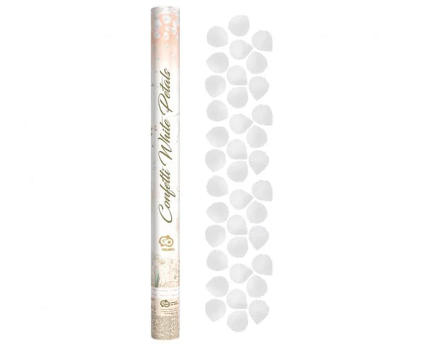 Konfetti Białe Płatki Róż – Tuba Strzelająca 60 cm