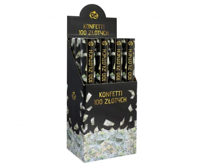 Konfetti pneumatyczne banknoty 100 złotych 40 cm - Confetti