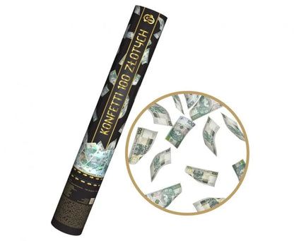 Konfetti pneumatyczne banknoty 100 złotych 40 cm - Confetti