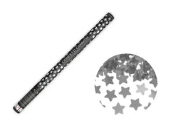 Konfetti pneumatyczne srebrne gwiazki 60 cm - Confetti