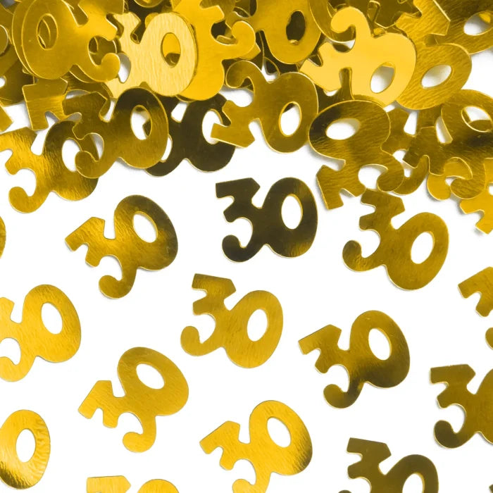 Konfetti złote – 15 g (warianty: Happy Birthday / 18 / 30 / 40 / 50 / 60) - 30 - Confetti