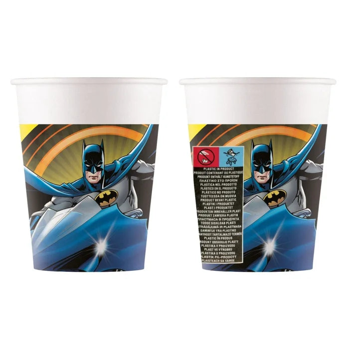 Kubeczki papierowe, Batman, 200ml, 8 szt.