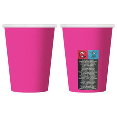 Kubeczki papierowe, ciemnoróżowe, 270ml, 6 szt.