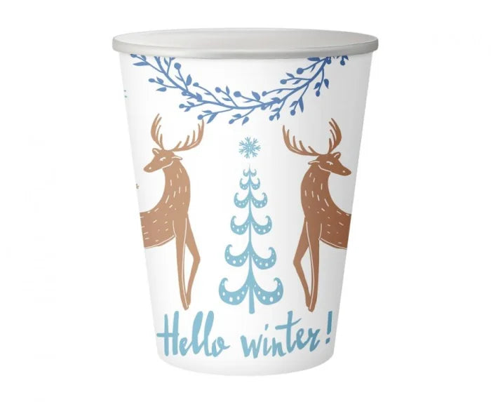 Kubeczki papierowe Hello Winter – 250 ml 6 szt. Godan S.A. - Disposable Cups
