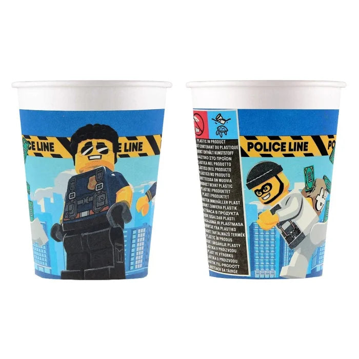 Kubeczki papierowe Lego City, 200ml, 8 szt.