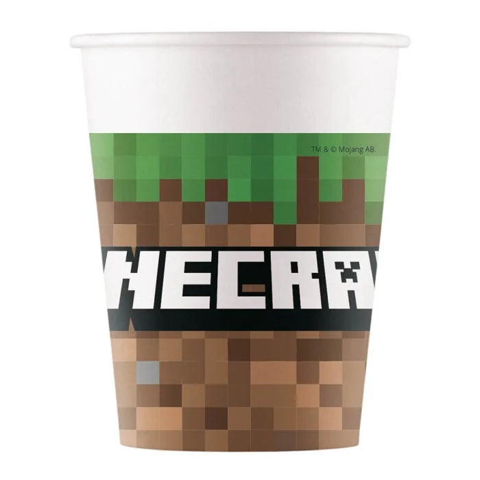 Kubeczki papierowe Minecraft, 200ml, 8 szt.