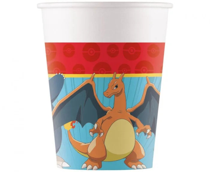 Kubeczki papierowe Pokemon – 200 ml – 8 szt. - Disposable Cups