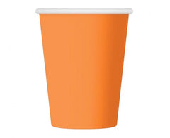 Kubeczki papierowe pomarańczowe 250 ml – 6 szt. - Disposable Cups