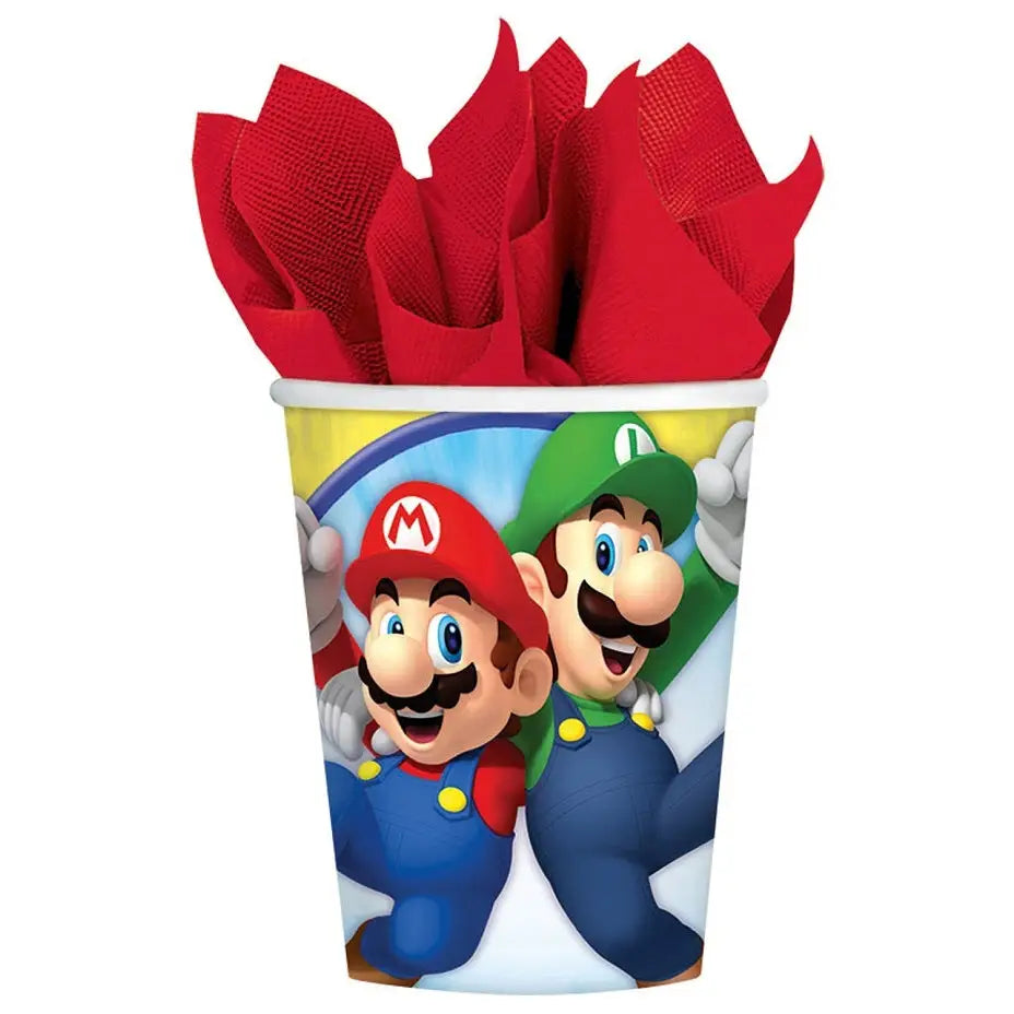 Kubeczki papierowe Super Mario – 250 ml, 8 sztuk